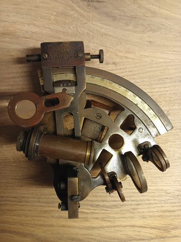 Schöner messing sextant - messing,