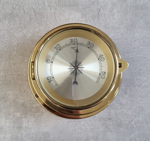 Messing thermometer rund - messing,