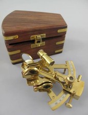 Messing Sextant in edler