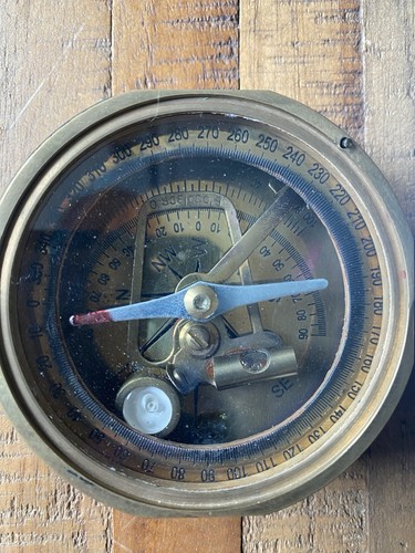 Vintage messing kompass - messing,